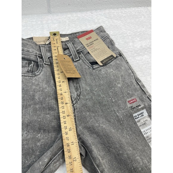 LEVI'S Women's 721 High Rise Skinny Jeans In Gray Wash Size 24/30 NWT - Picture 3 of 8